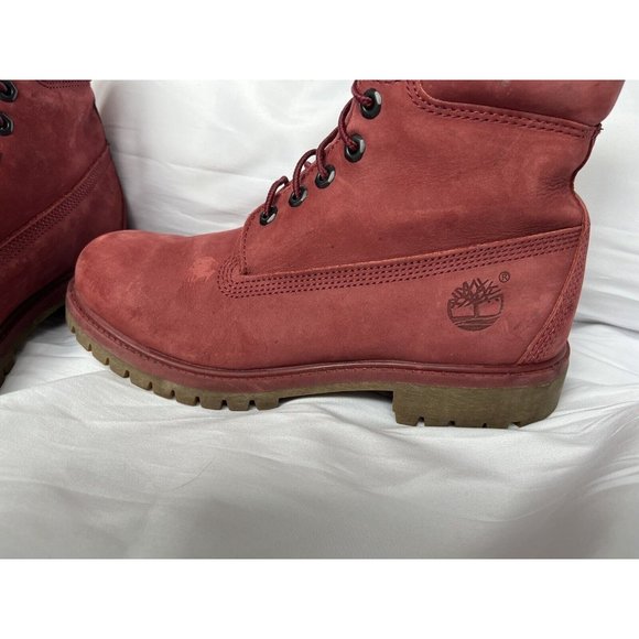 Timberland Women's Red Lace-Up Boots - Picture 6 of 16